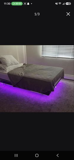Full size floating bed with matress