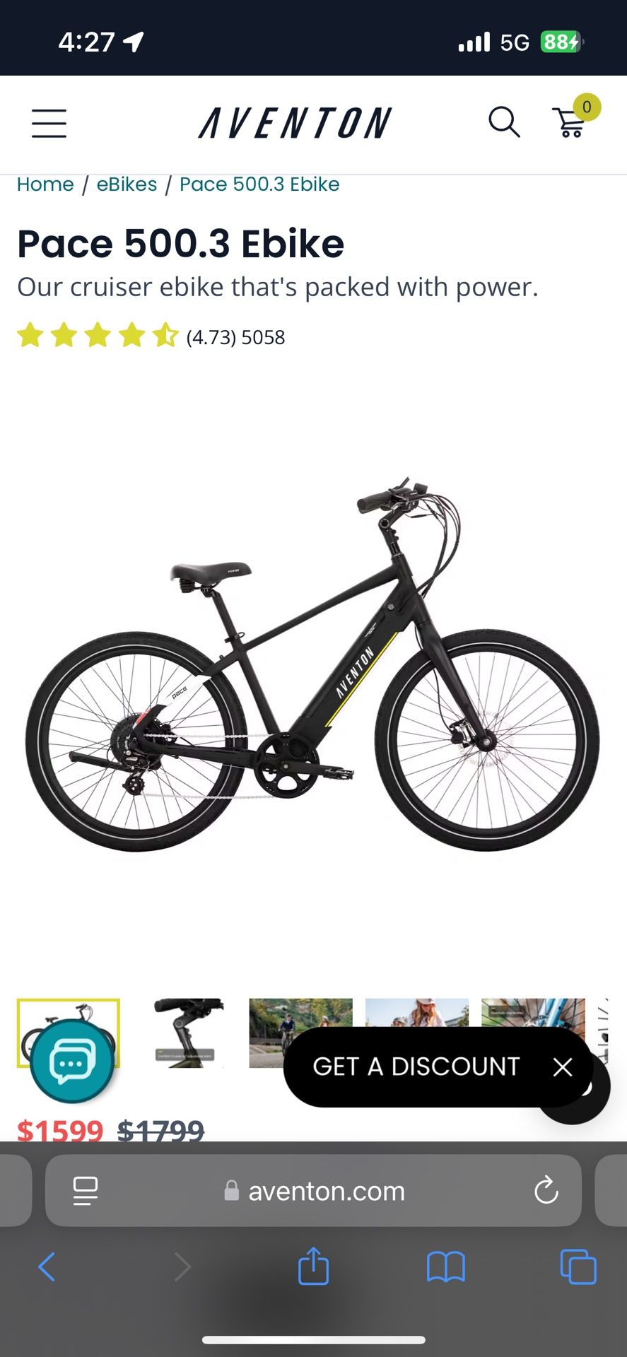 Electric Bike Aventon Pace Bike 500.3 E-bike