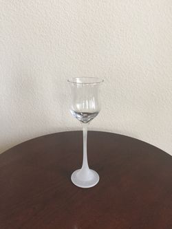 Glass candle holder