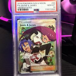 Pokemon PSA 10 Jessie & James (Full Art) - Hidden Fates (HIF) 