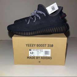 Yeezy Boost 350 Black Size 12.5 Non-Reflective