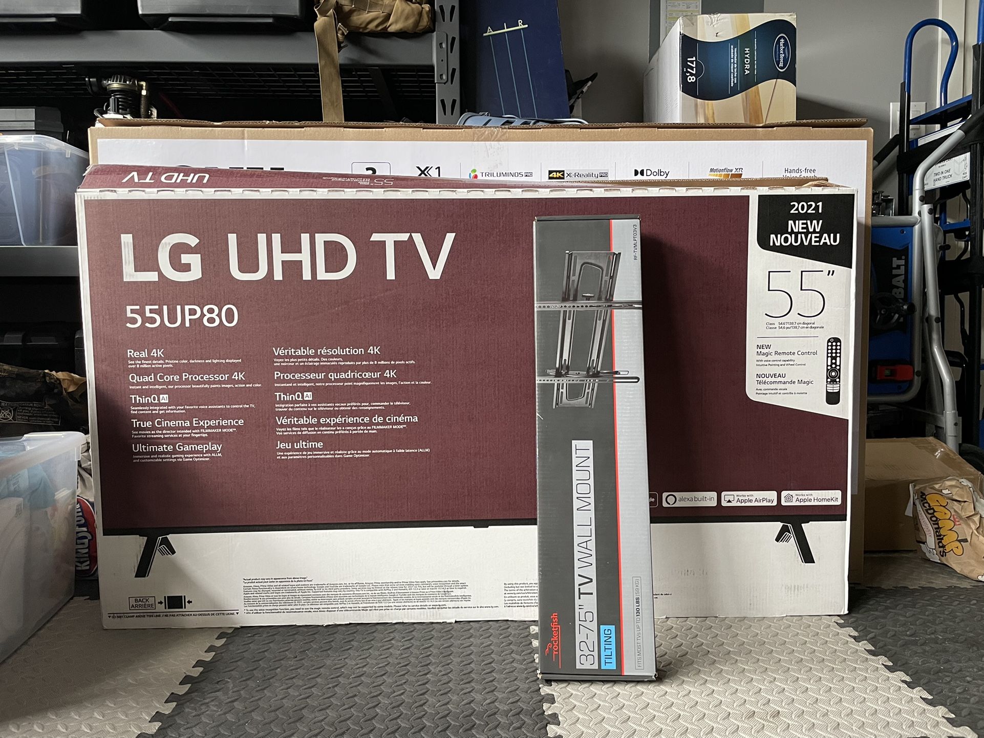 LG UHD TV 55UP80 55” With Wall Mount Including