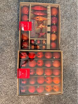 Red holiday ornaments