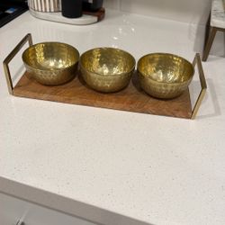 Three Dip Bowls - Gold