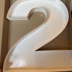 13.7” Cardboard Number 2 For Charcuterie 