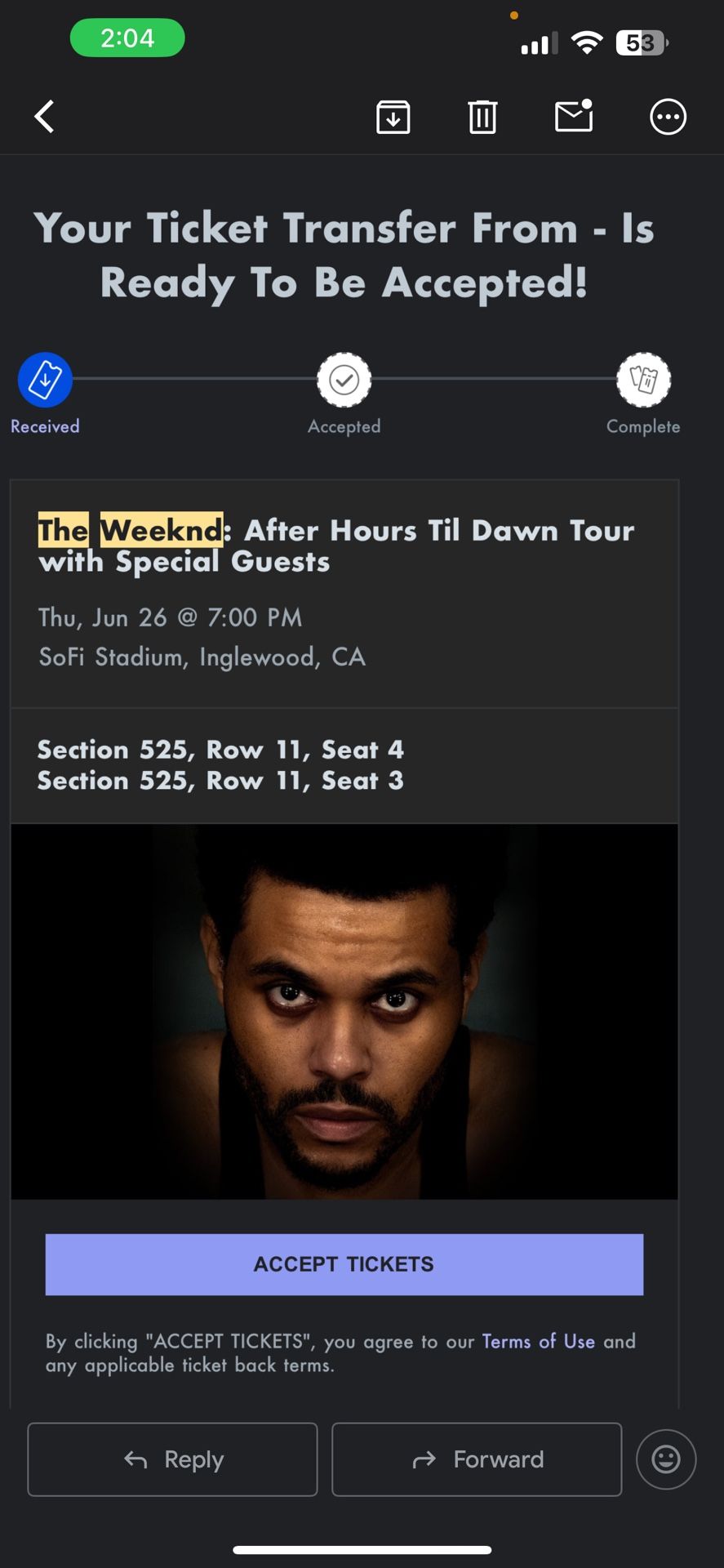 Weeknd concert