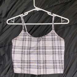 Women’s Plaid Purple Crop Top