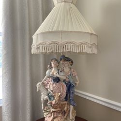 Vintage Capodimonte 46” Table Lamp