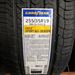Brand New Tires (1) Goodyear Eagle Sport A/S (255/35R19XL) (Single) ($119)
