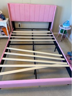 Pink Bed frame and headboard