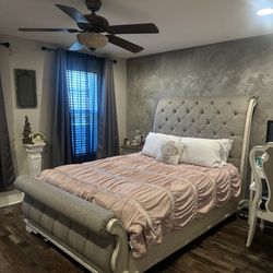Queen Bed Frame With Night Stand 