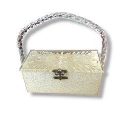 Vintage 1950s Charles S Kahn Glitter Lucite Box Purse Rare