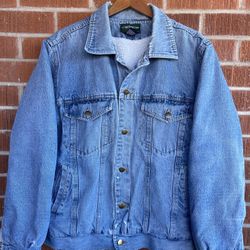 Vintage Sportswear Connection Fleece Lined Button Denim Jacket