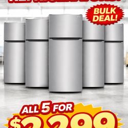 5 Brand New Frigidaire Stainless Steel Refrigerators – Bulk Deal $2,299