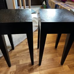 Pair Of Black End Tables