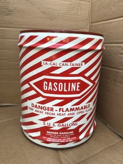 1 wallfrin la-can gas can-tainer round 5 gallon vintage