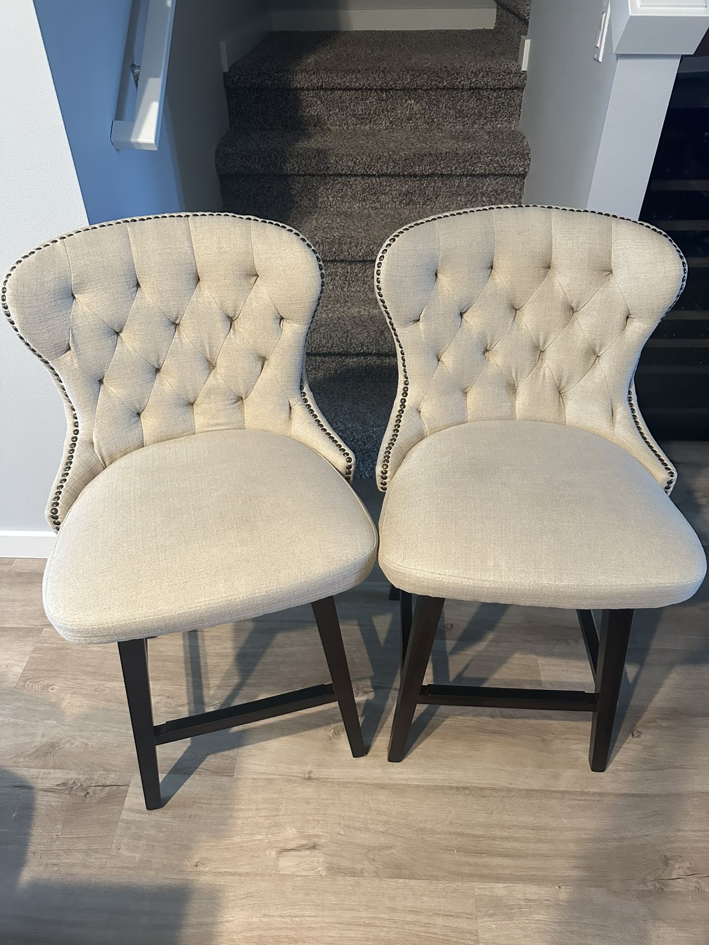 Counter Height Modern Farmhouse Swivel Barstool - pair