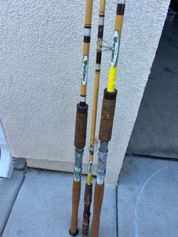 3- pcs of Vintage Berkley Buccaneer B74 6’6”  Fishing Rod 2-Piece Trolling
