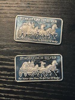 Stage Coach Silver ~ 1 Ounce Bars .999 Silver (ONLY 1 AVAILABLE!!!)