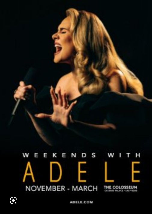 Selling Two Tickets To Adele In Las Vegas For Friday, December 9th