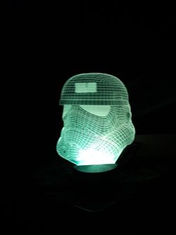 3d lamp acrílico RGB star wars