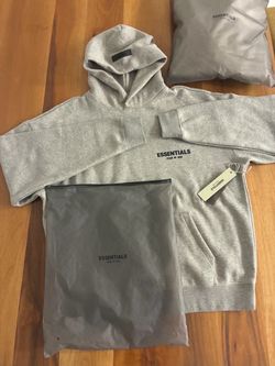Fear of God Essentials Grey Pullover Hoodie