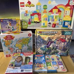 Toys $15 Each ( Lego Duplo, Squaregles, Hot Dots Jr, Puzzle Map)