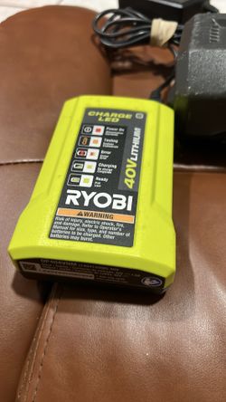 Ryobi 40VLITHIUM BATTERY AND CHARGER