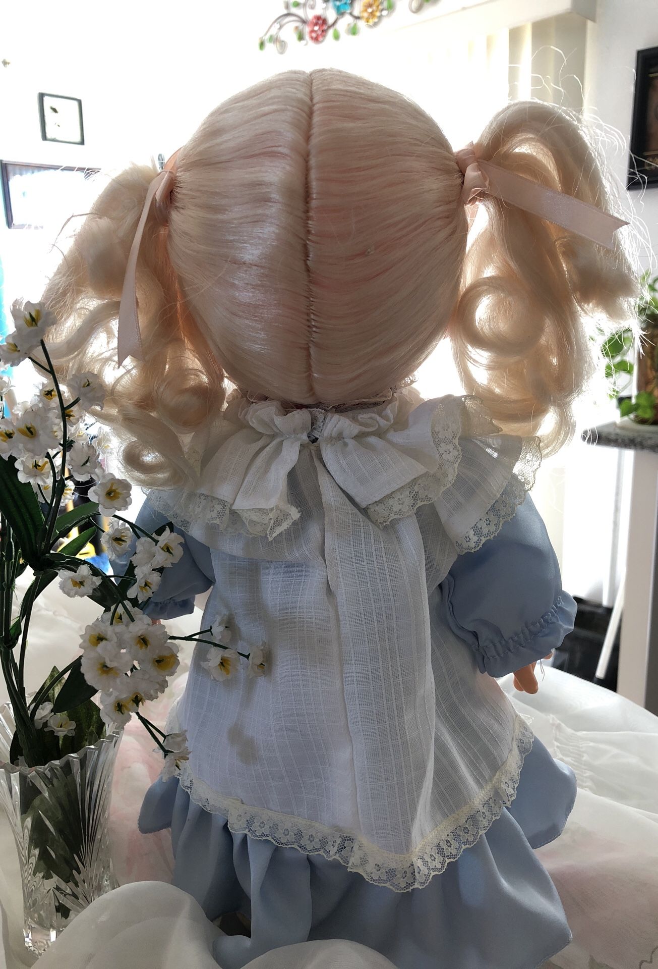 Precious moments vintage Barbie not included but if you’re interested she’s 250 getting back to the precious moment all in perfect condition very cle