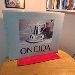 Vintage 1987 ONEIDA Baronet Silverplate 4-Piece Coffee Service Set Made In USA
