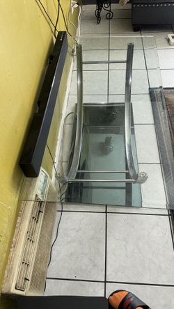 Glass coffee table