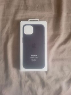 Apple iPhone 14 Leather Case Black Color
