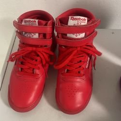 Red High Top Reebok Size 13