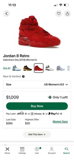 jordan 8 retro women’s size 8.5