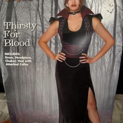 GOTHIC VAMPIRE COSTUME DRESS FOR WOMEN