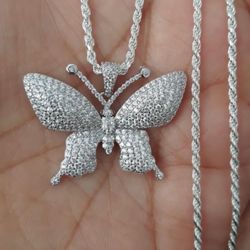 Icy Butterfly 925 sterling Silver 