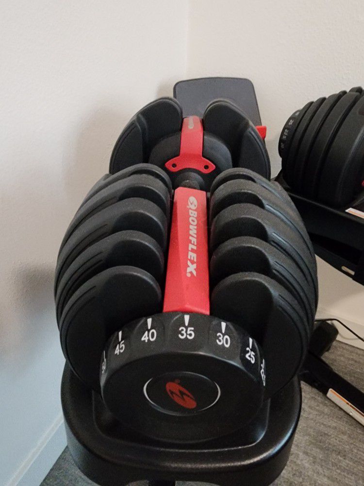 Bowflex Dumbells With Stand