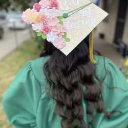 Graduation Cap Decorations- Mini paper Flowers 
