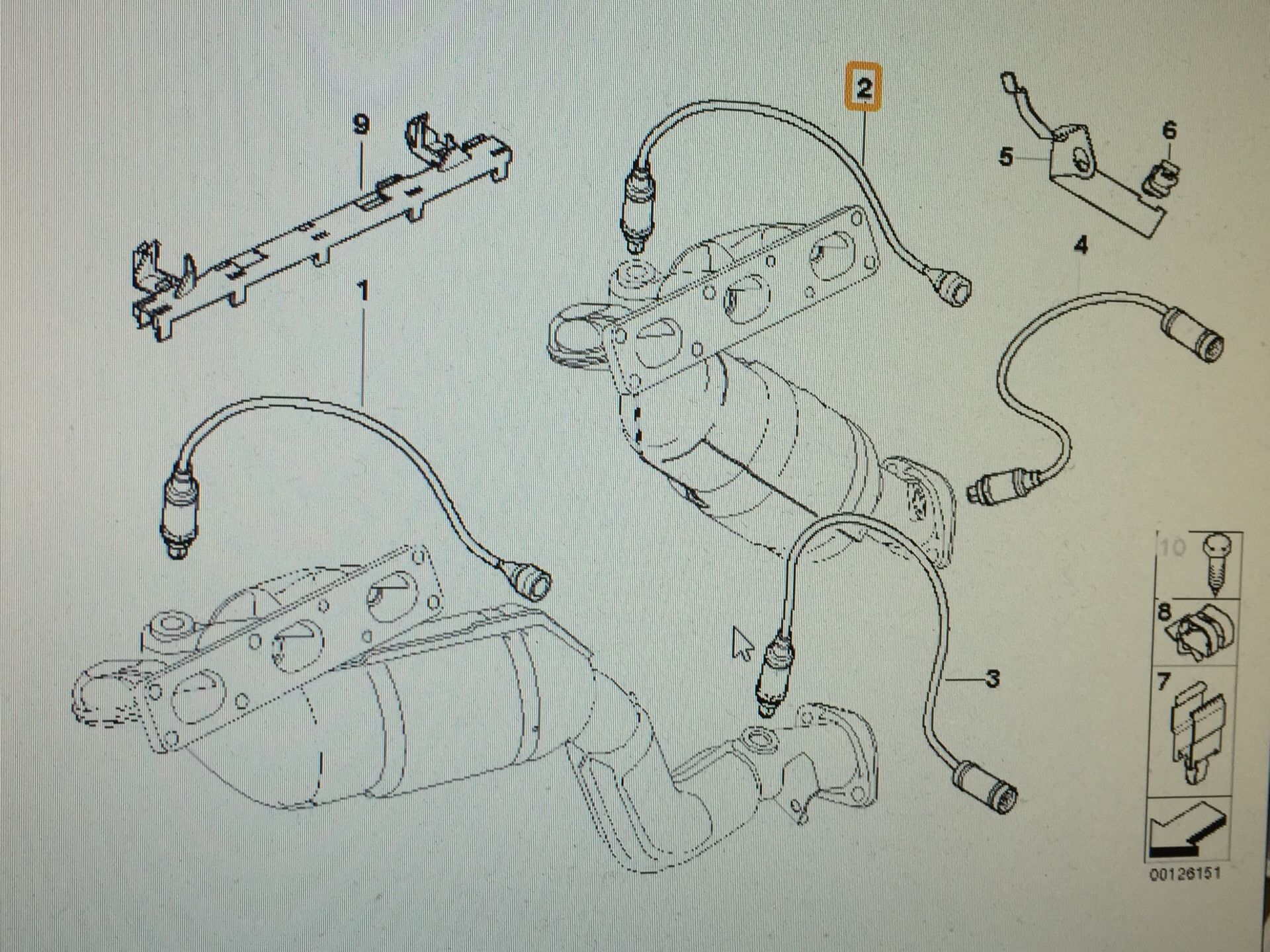 New BMW E46 E60 E83 Bank 2 Sensor 1 Oxygen Sensor