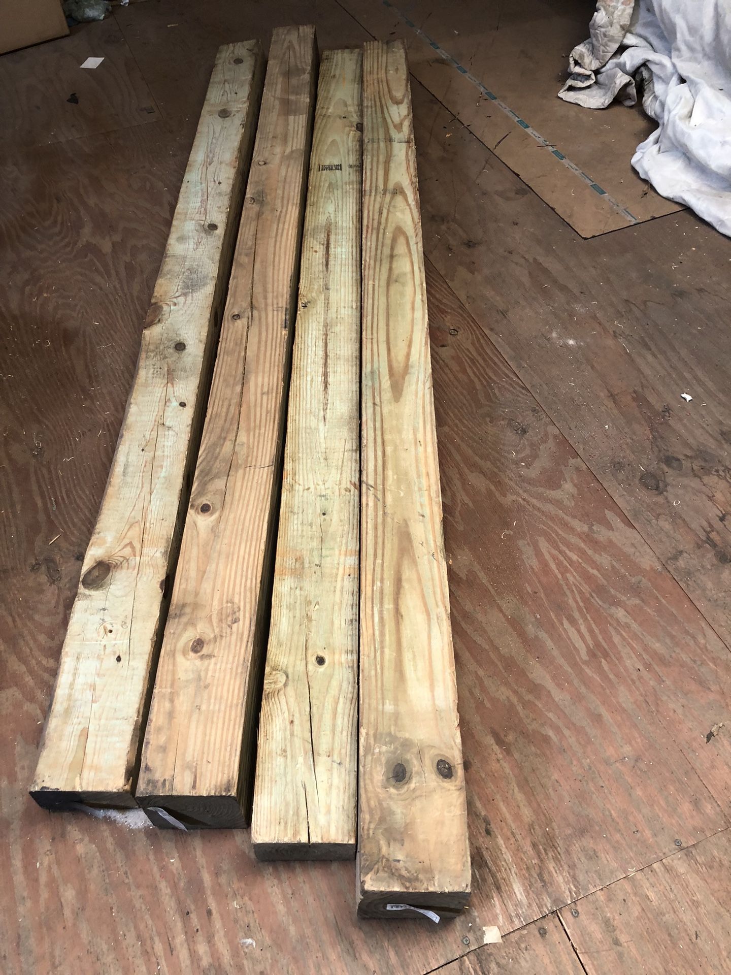 2- 4x6 X8’ & 2-6x6x8’ Pressure Treated Timbers