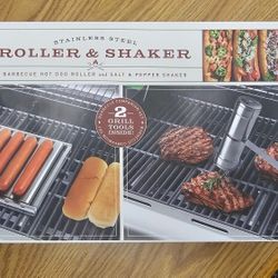 BBQ Hotdog Roller With Salt/Pepper Shaker