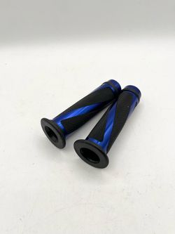 Bicycle Handle Bar Grip Replacements for 1" tube, 4.25" Deep, Blue/Black