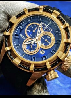 Invicta Bolt Swiss Chronography Rose Gold Tone Mens Watch