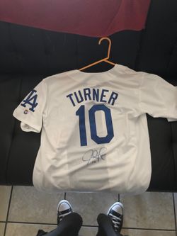 Justin Turner signed jersey Large authentic