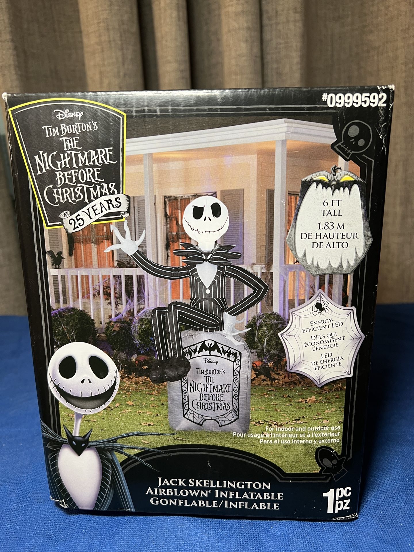 Disney Nightmare Before Christmas Jack Skellington 6’ Airblown Inflatable New Unopened *RARE* 