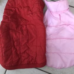 Martha Stewart Puffy Pet Jacket Large Red $6 Pet Jacket Puffy Pink Medium $3