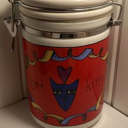 Vintage 90s CATS Good Kitty Jester Ursula Dodge Ceramic by Signature Stoneware