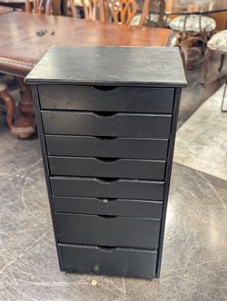 Black 8 Drawer Storage Cart
