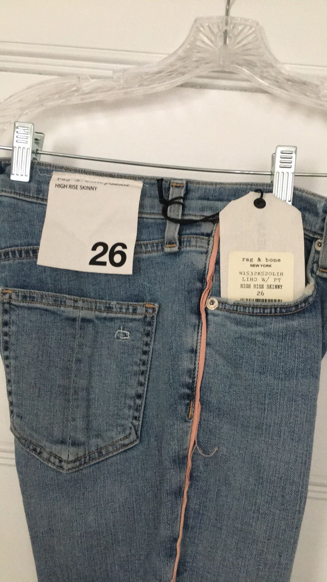 NWT Rag and Bone Skinny Jeans Size 26