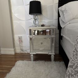 Mirrored Night Stands Set of 2